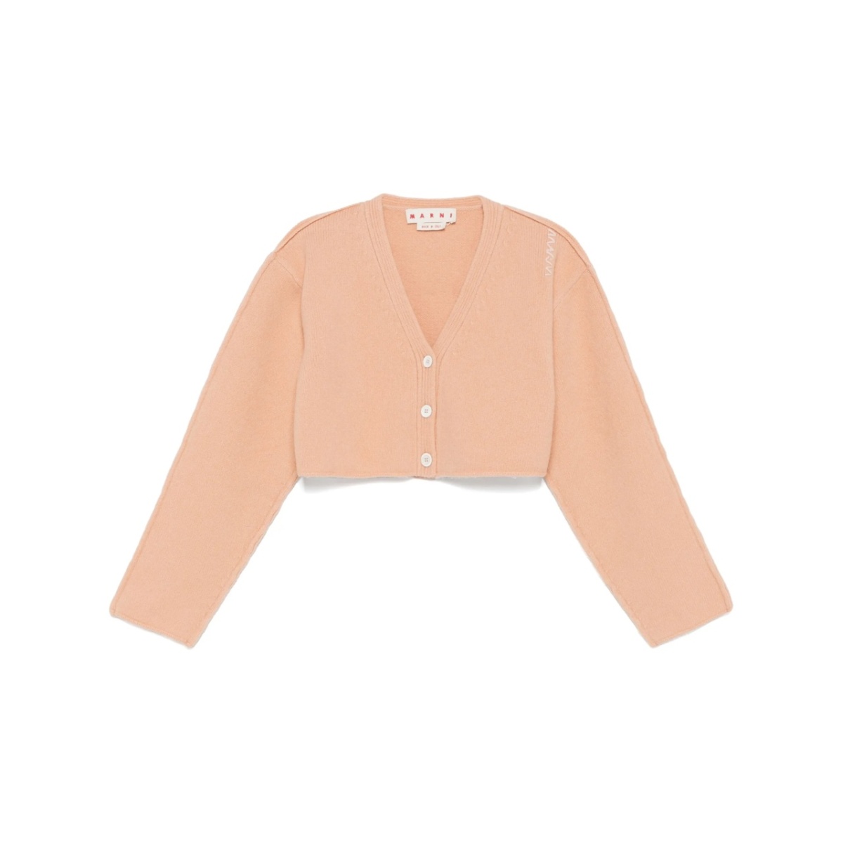 logo-embroidered cardigan