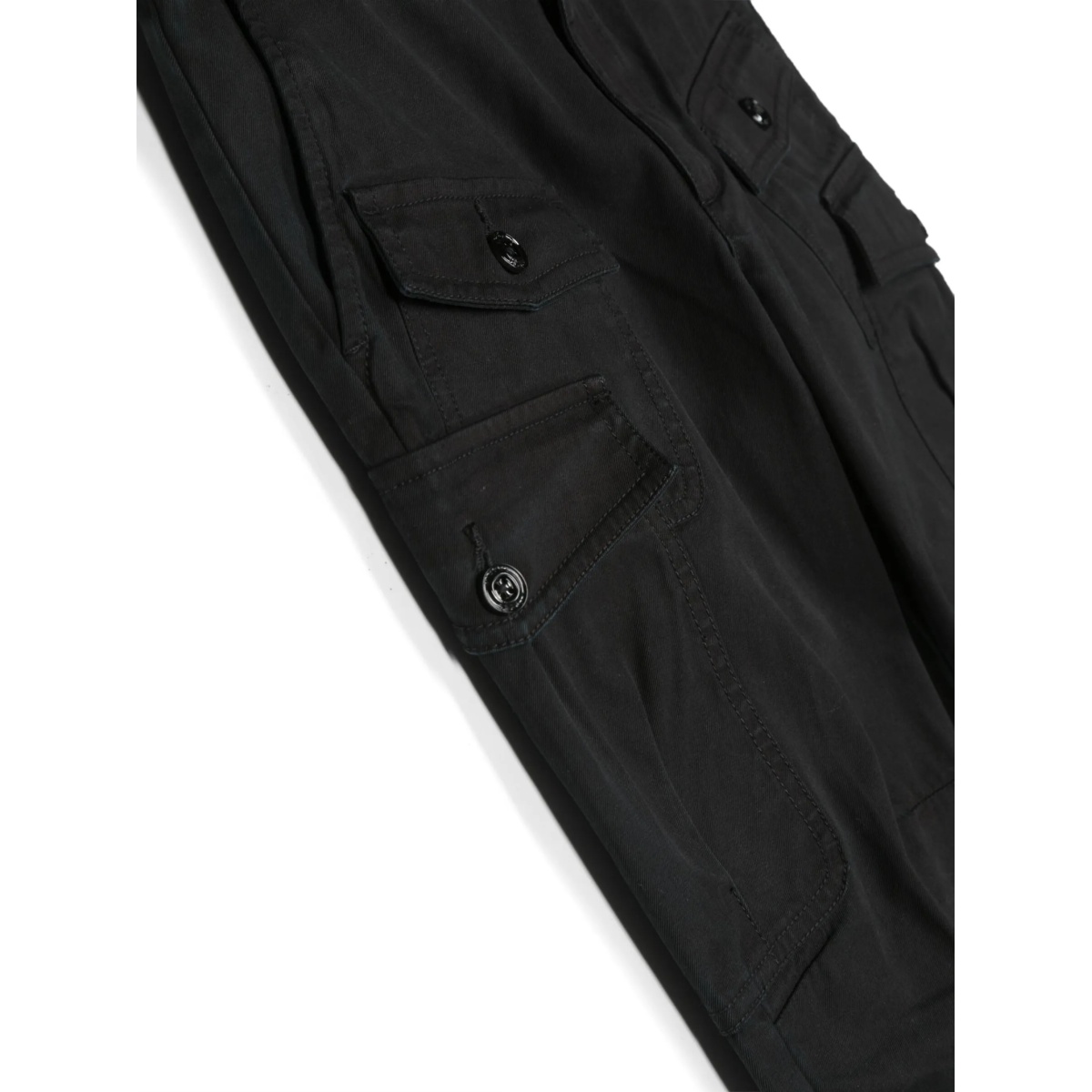 logo-embroidered cotton cargo trousers - Img 3