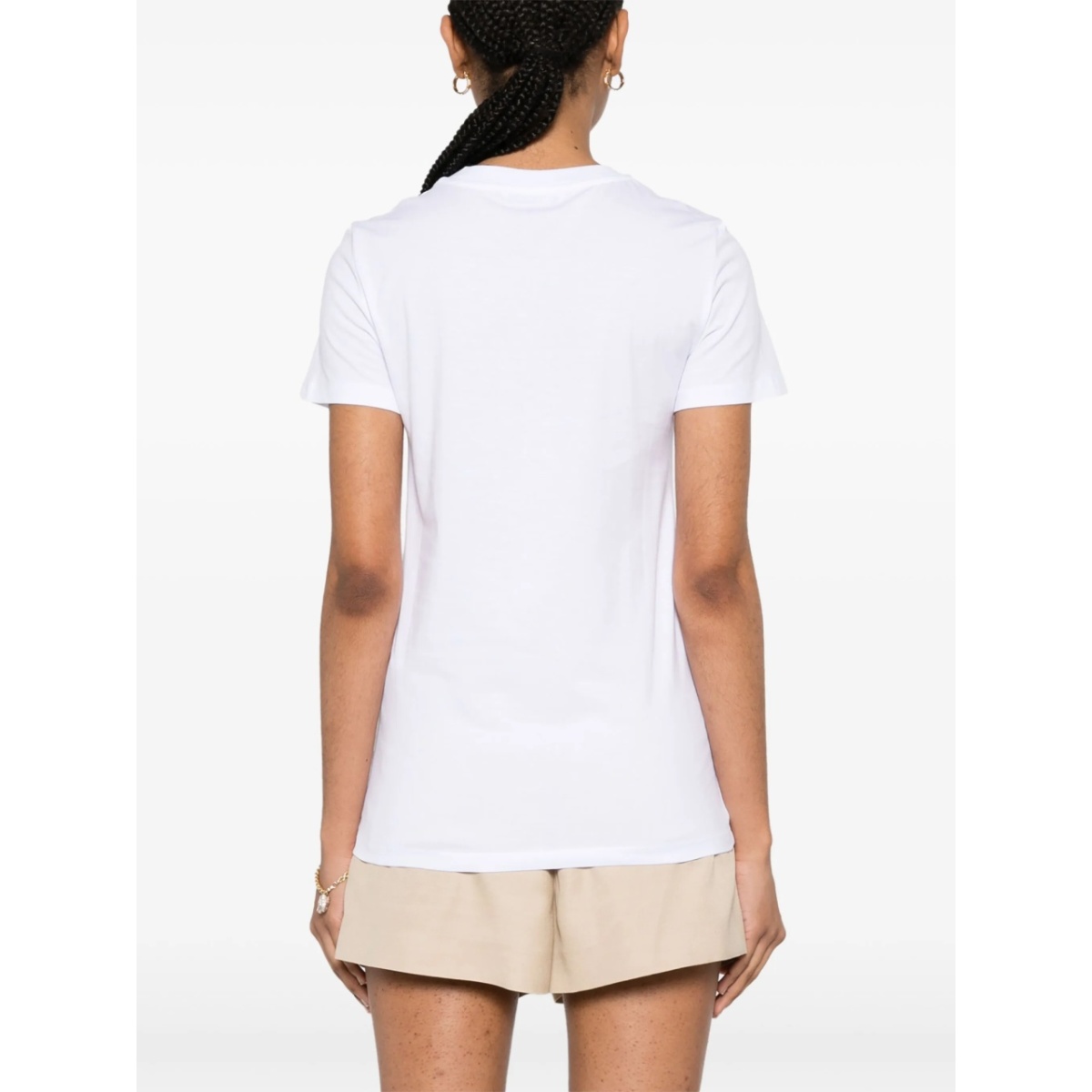 logo-embroidered cotton T-shirt - Img 4