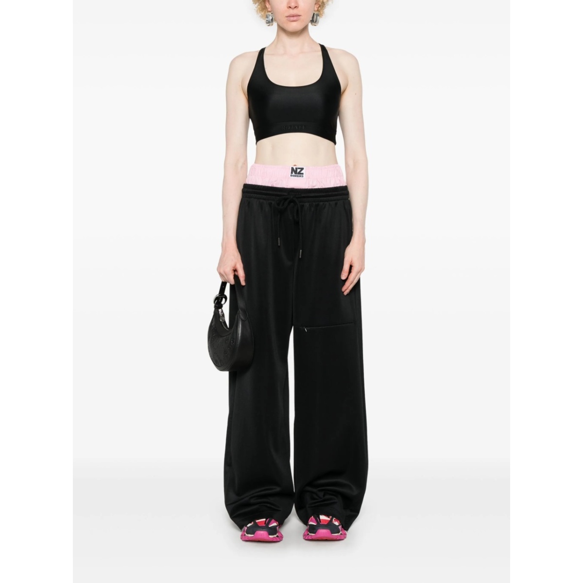 logo-embroidered crop top - Img 2