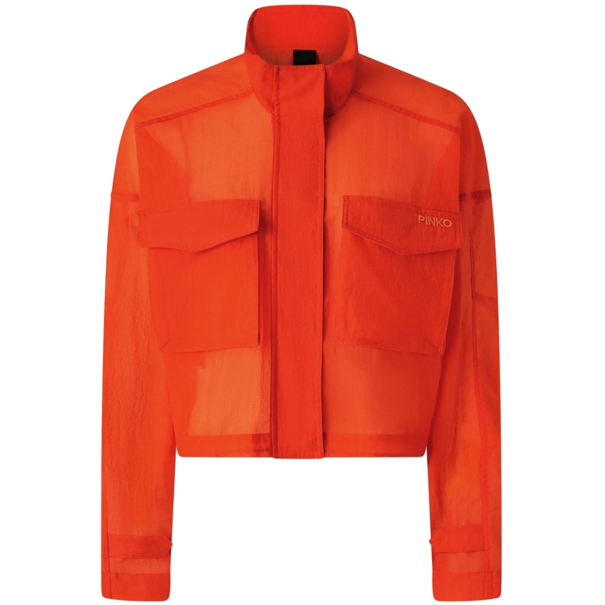 logo-embroidered cropped jacket