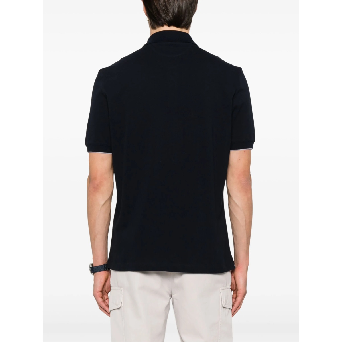 logo-embroidered polo shirt - Img 3