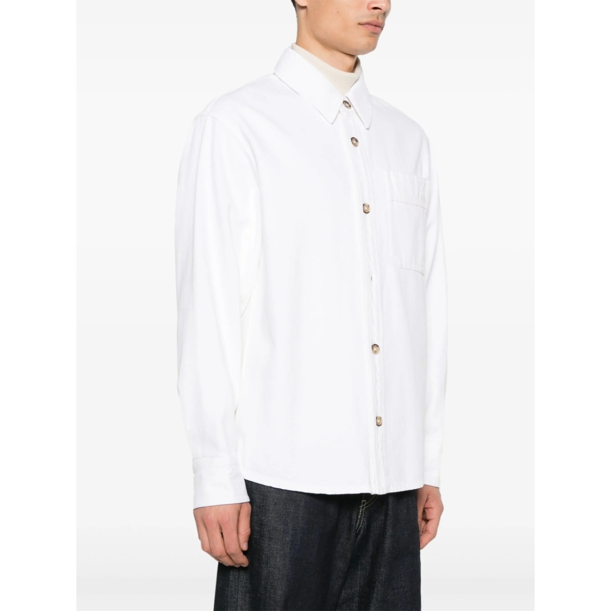 logo-embroidered shirt - Img 3