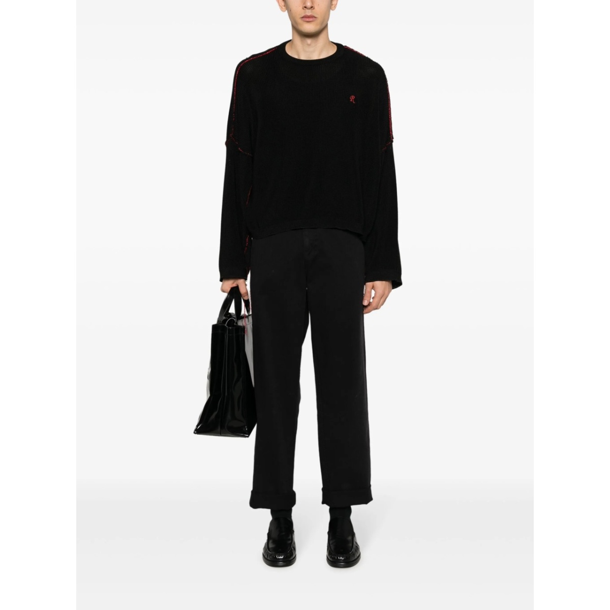 logo-embroidered straight-leg jeans - Img 2