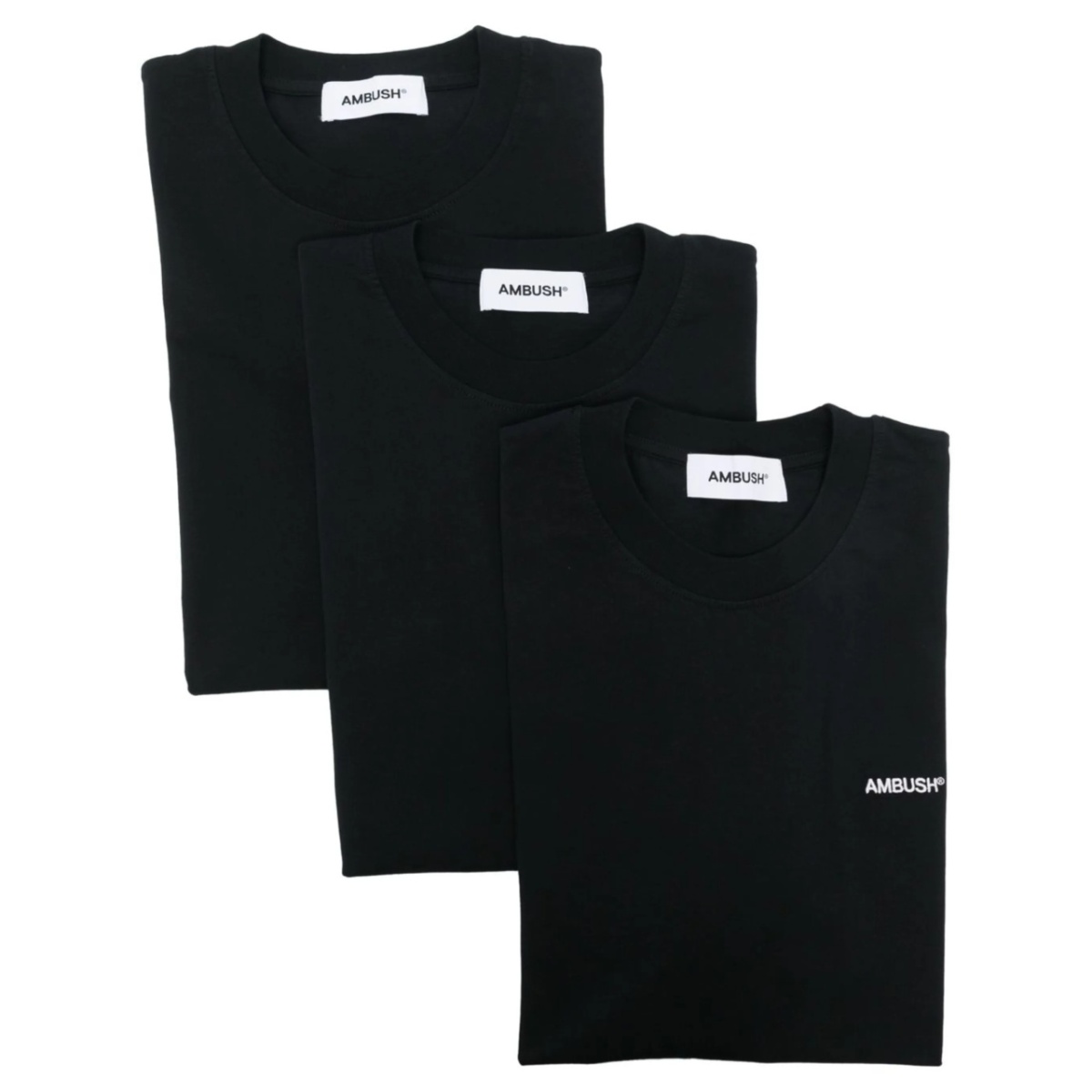 logo-embroidered T-shirt set (set of three)