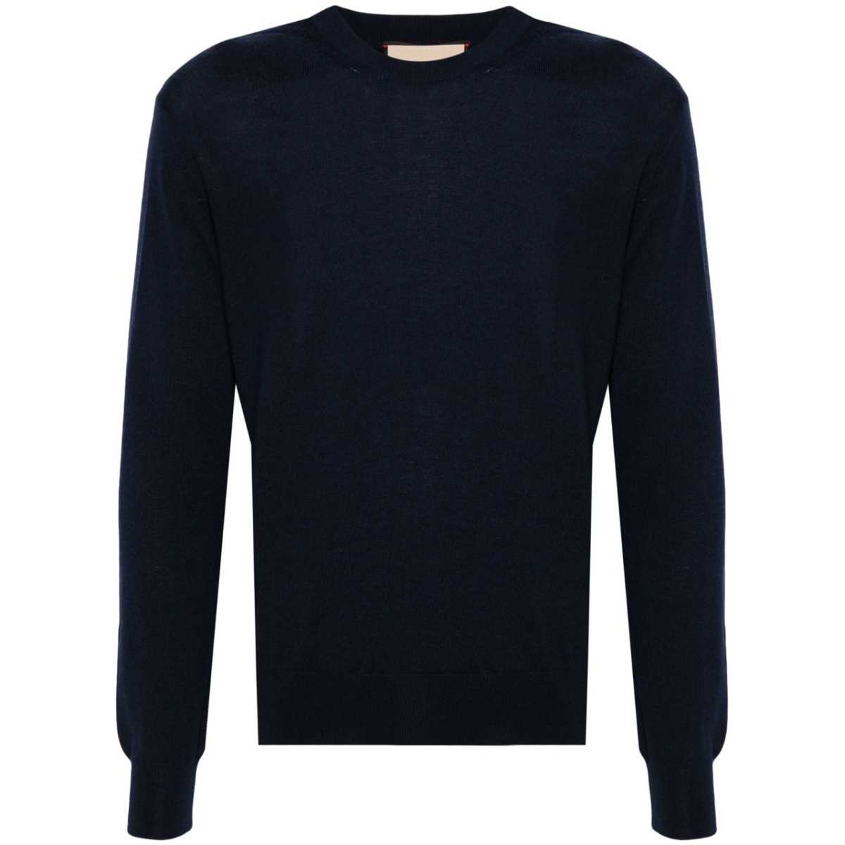 logo-embroidered wool jumper