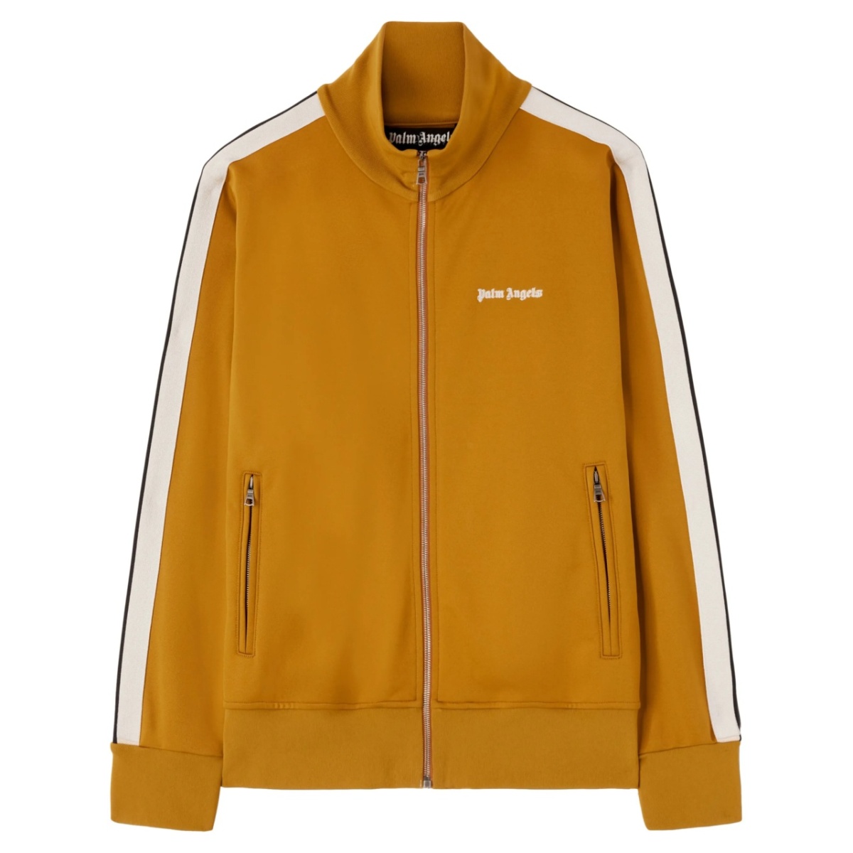 logo-embroidered zip-up jacket
