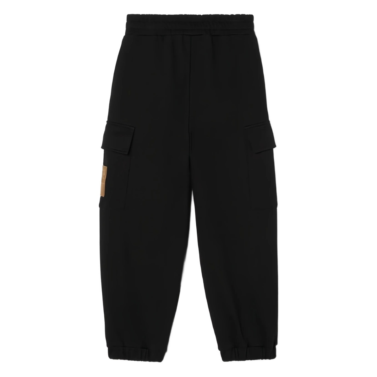logo-patch cotton trousers - Img 2