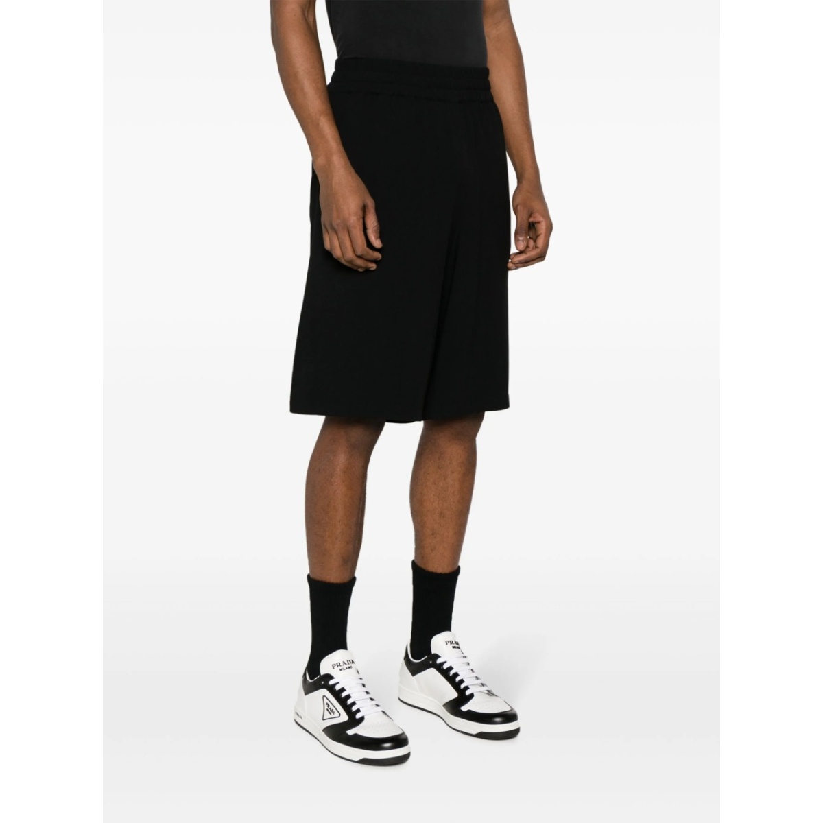 logo-patch crepe shorts - Img 3