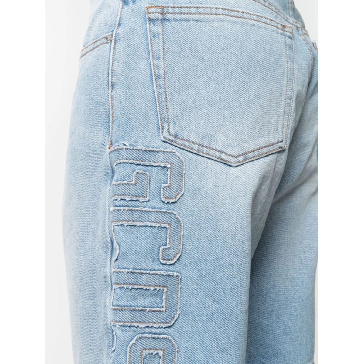 logo-patch denim shorts - Img 5