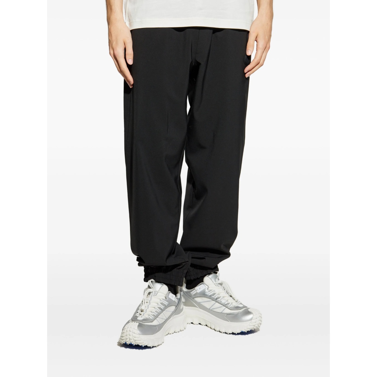 logo-patch elastic-ankle track pants - Img 3