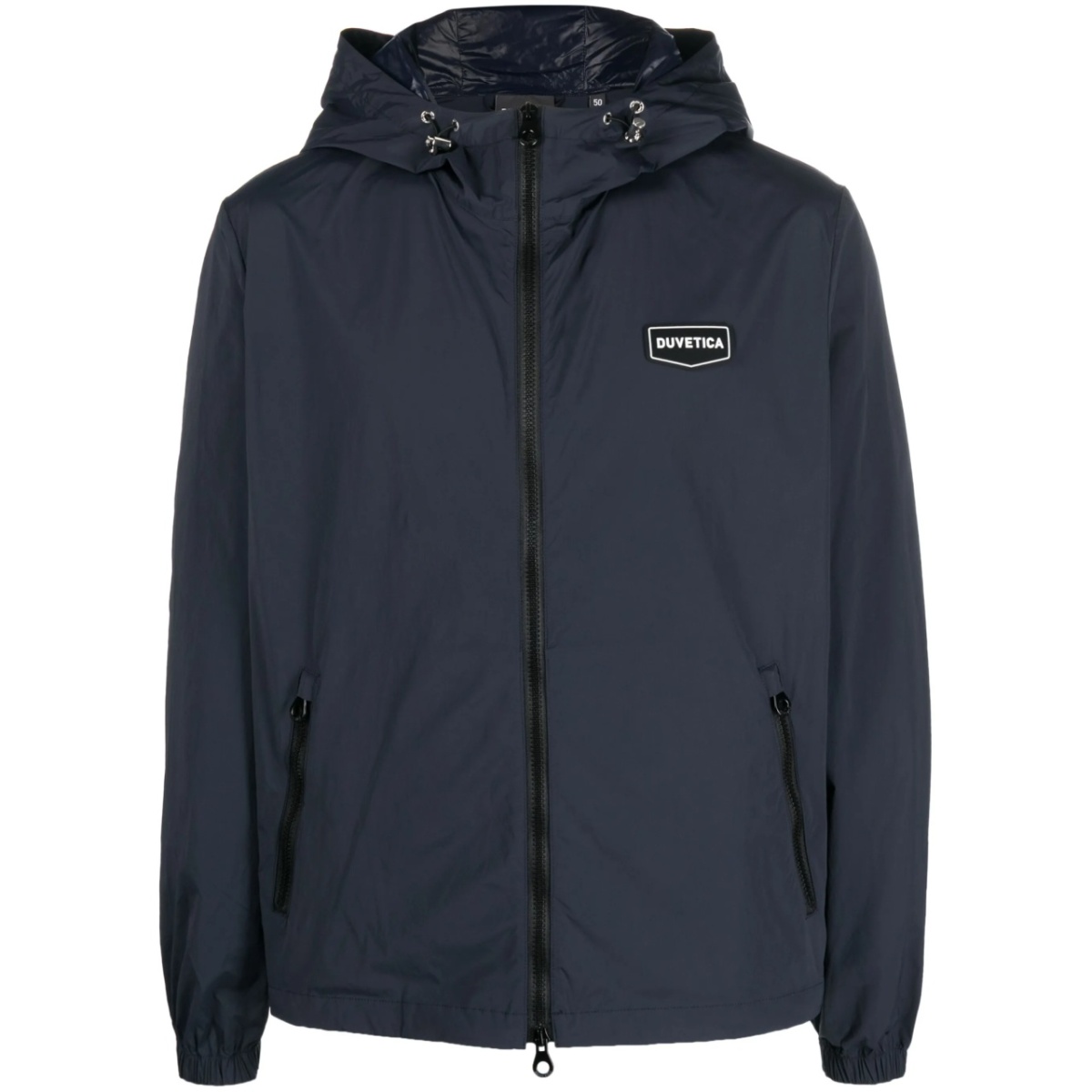 logo-patch hooded jacket