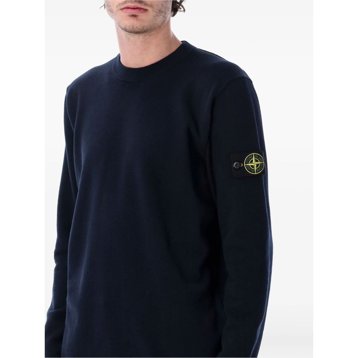 logo patch knit sweater - Img 3