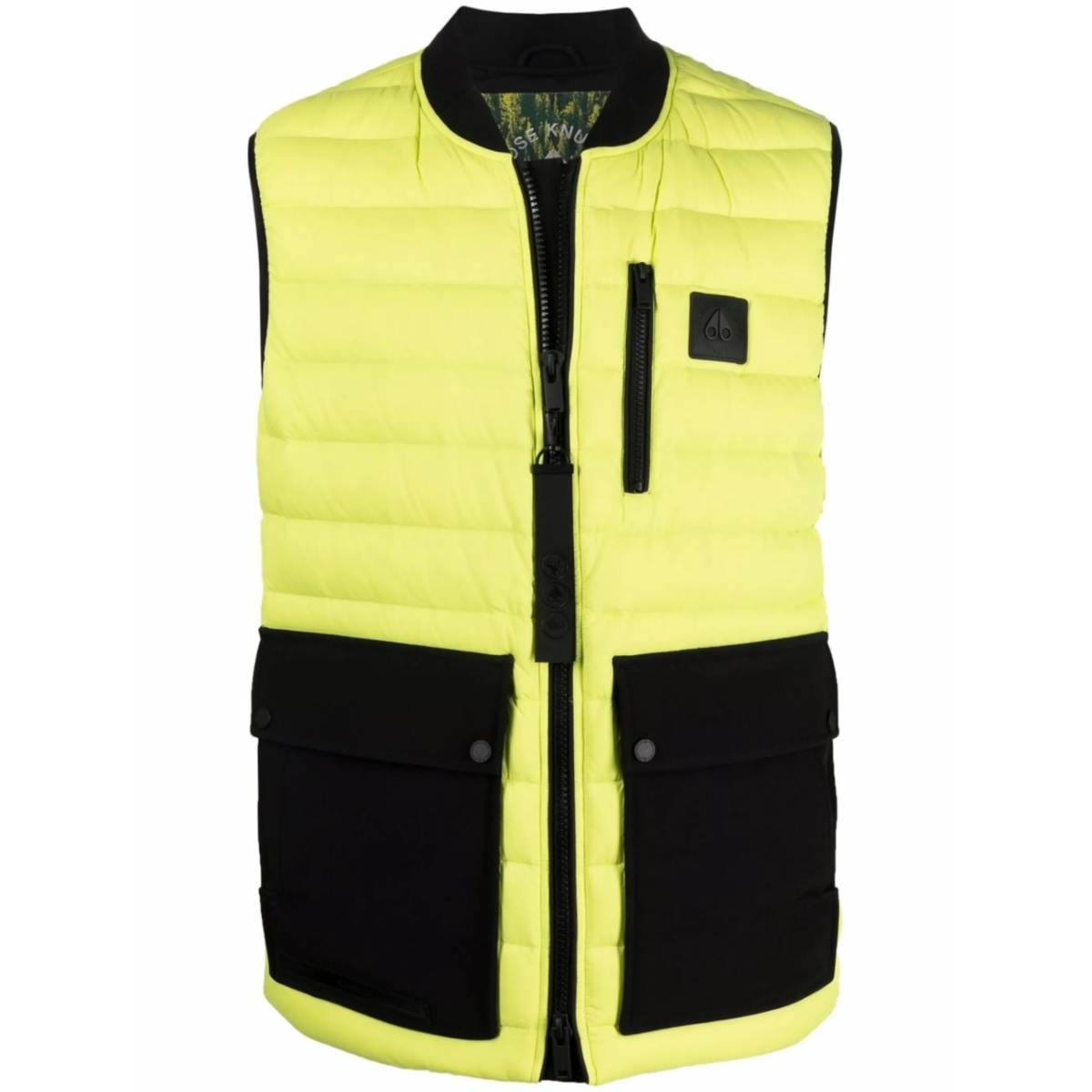 logo-patch padded gilet