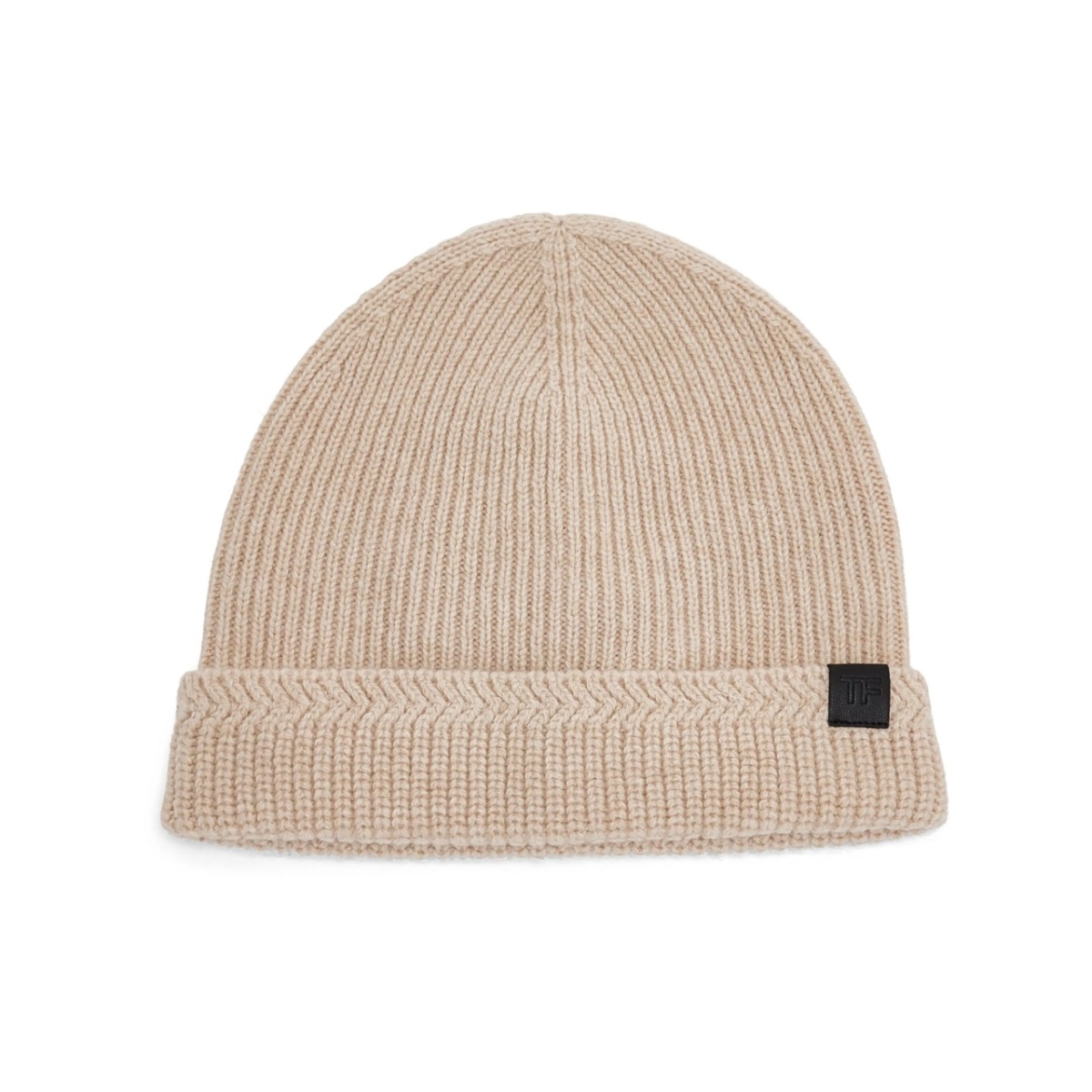 logo-patch ribbed-knit beanie