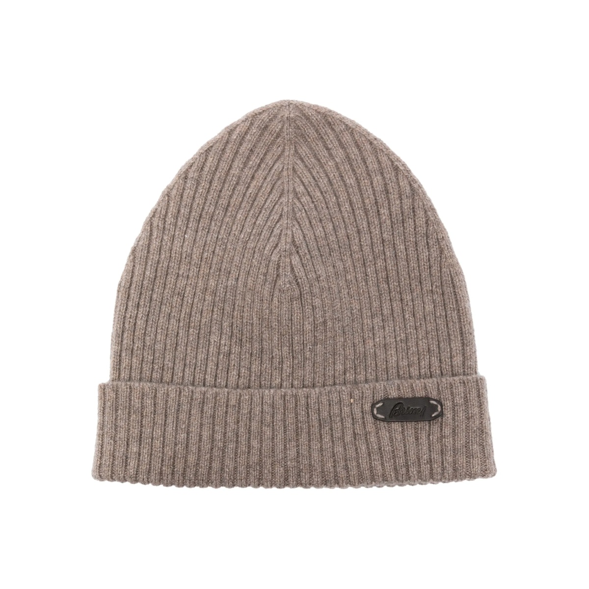 logo-patch ribbed-knit beanie