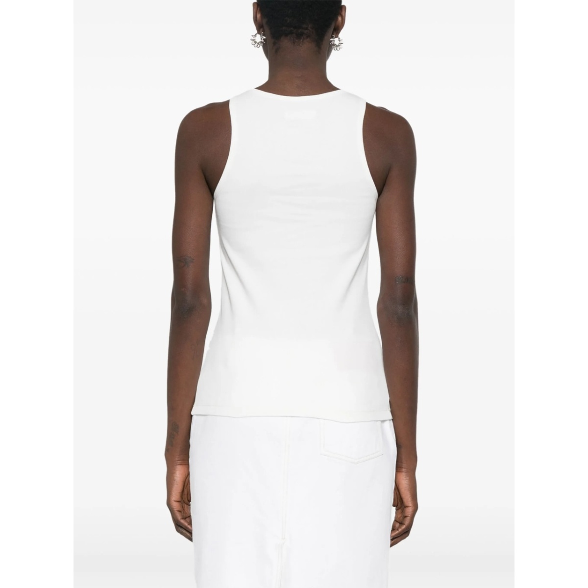 logo-patch ribbed tank top - Img 4
