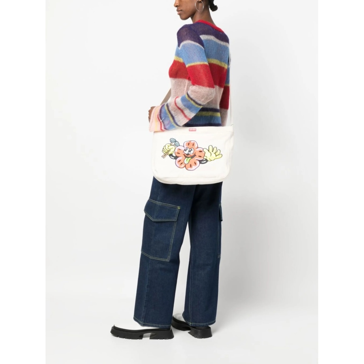 logo-patch shoulder bag - Img 2