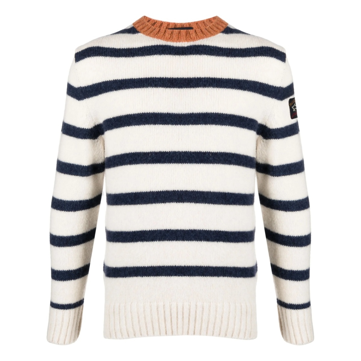 logo-patch striped jumper