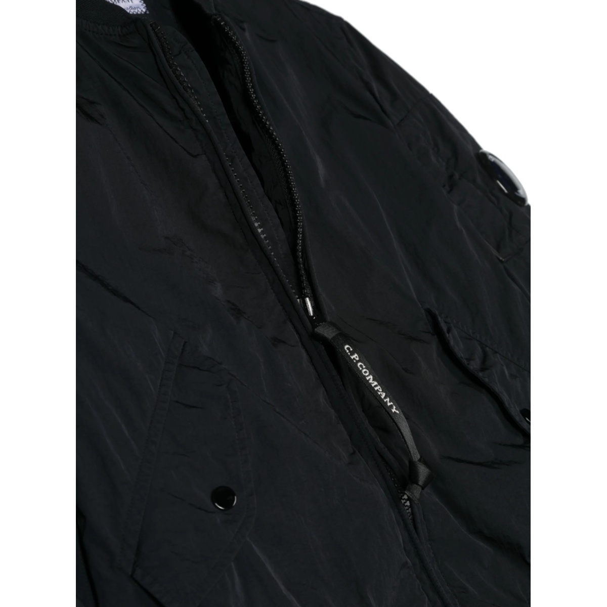 logo-patch zip-up bomber jacket - Img 3