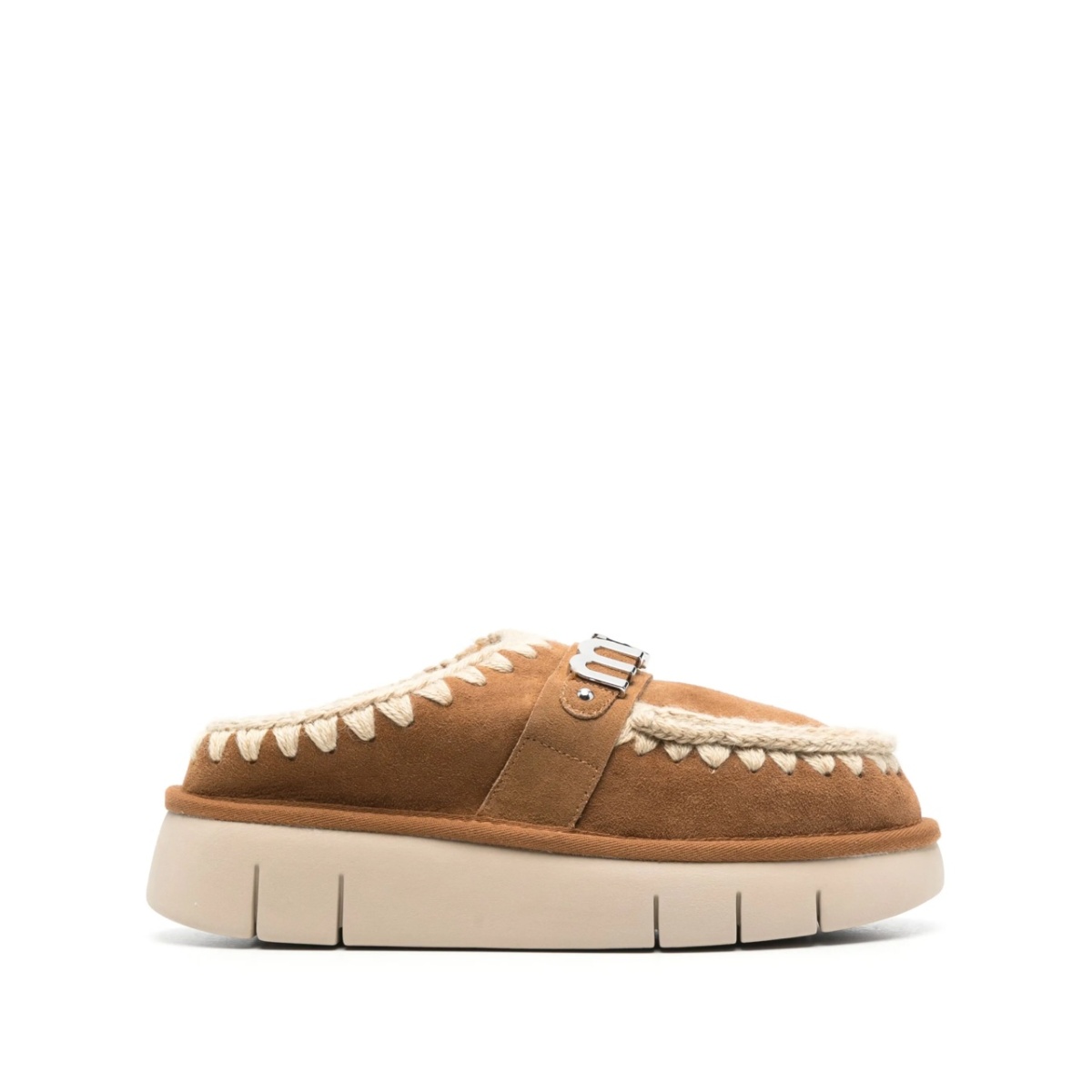 logo-plaque chunky slippers