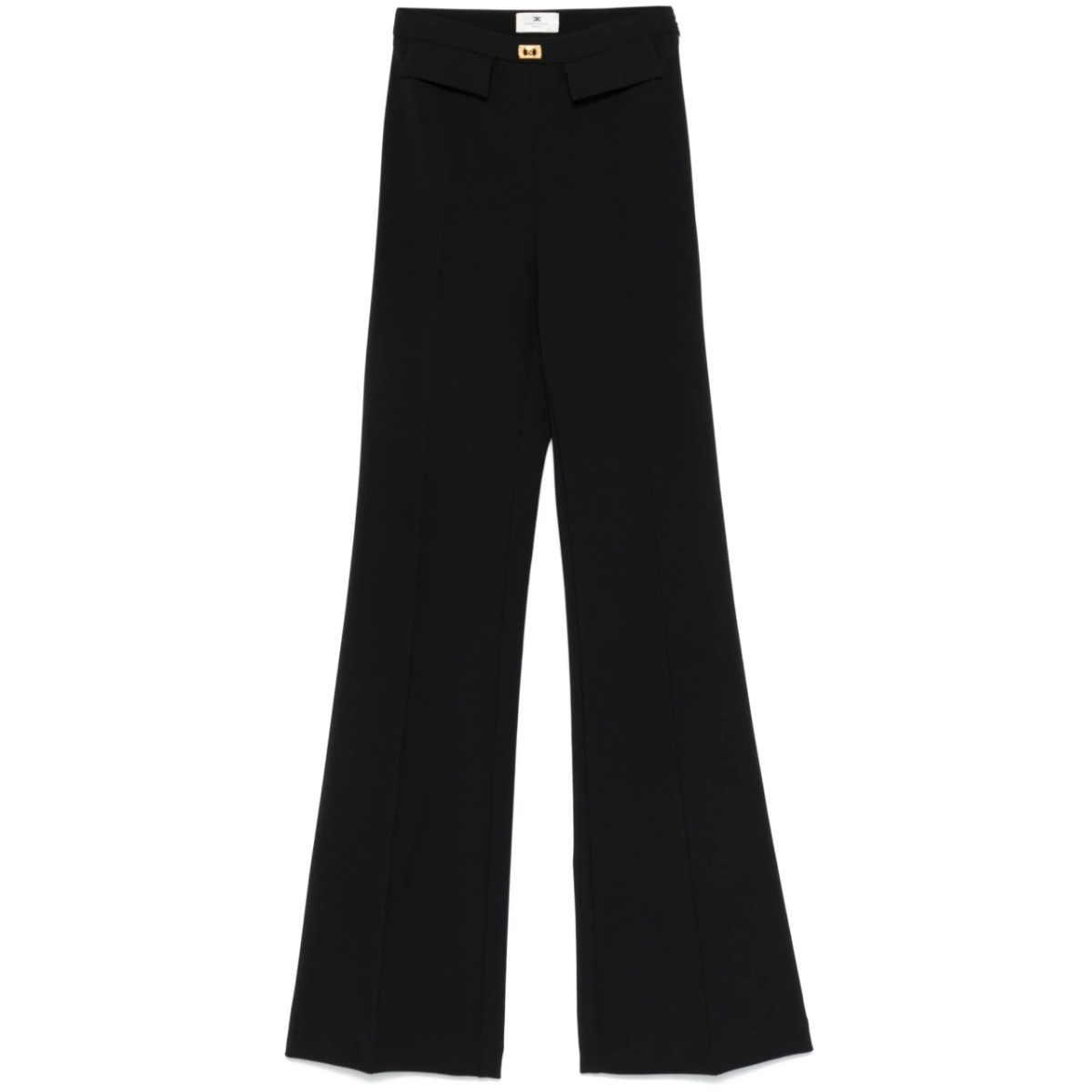 logo-plaque crepe trousers