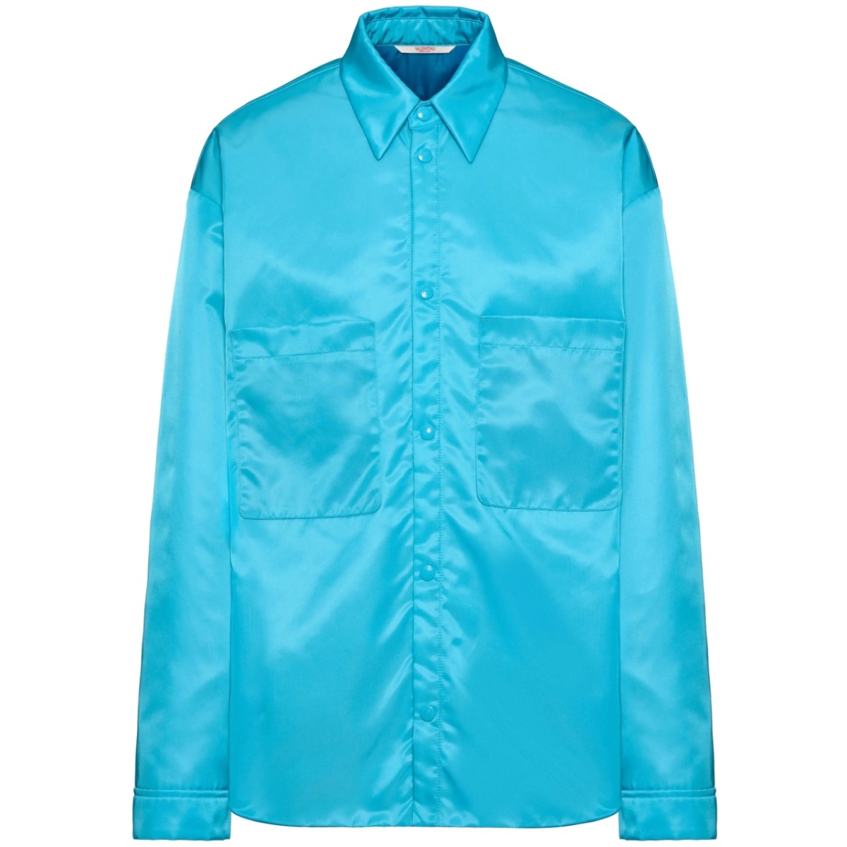 logo-plaque shirt jacket
