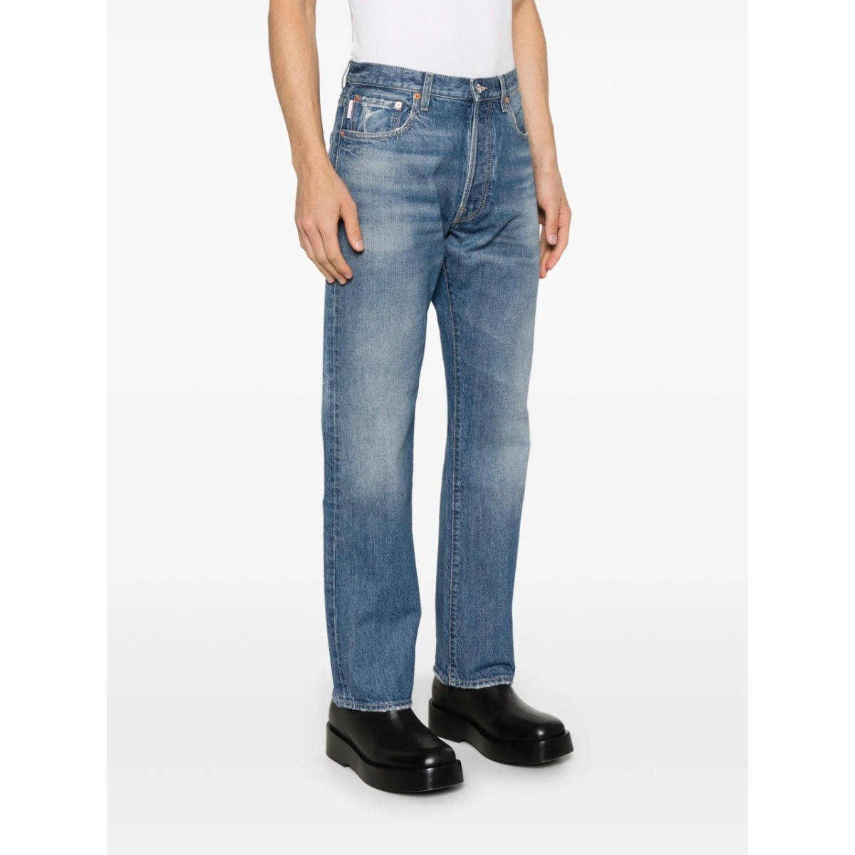 logo-plaque straight-leg jeans - Img 3