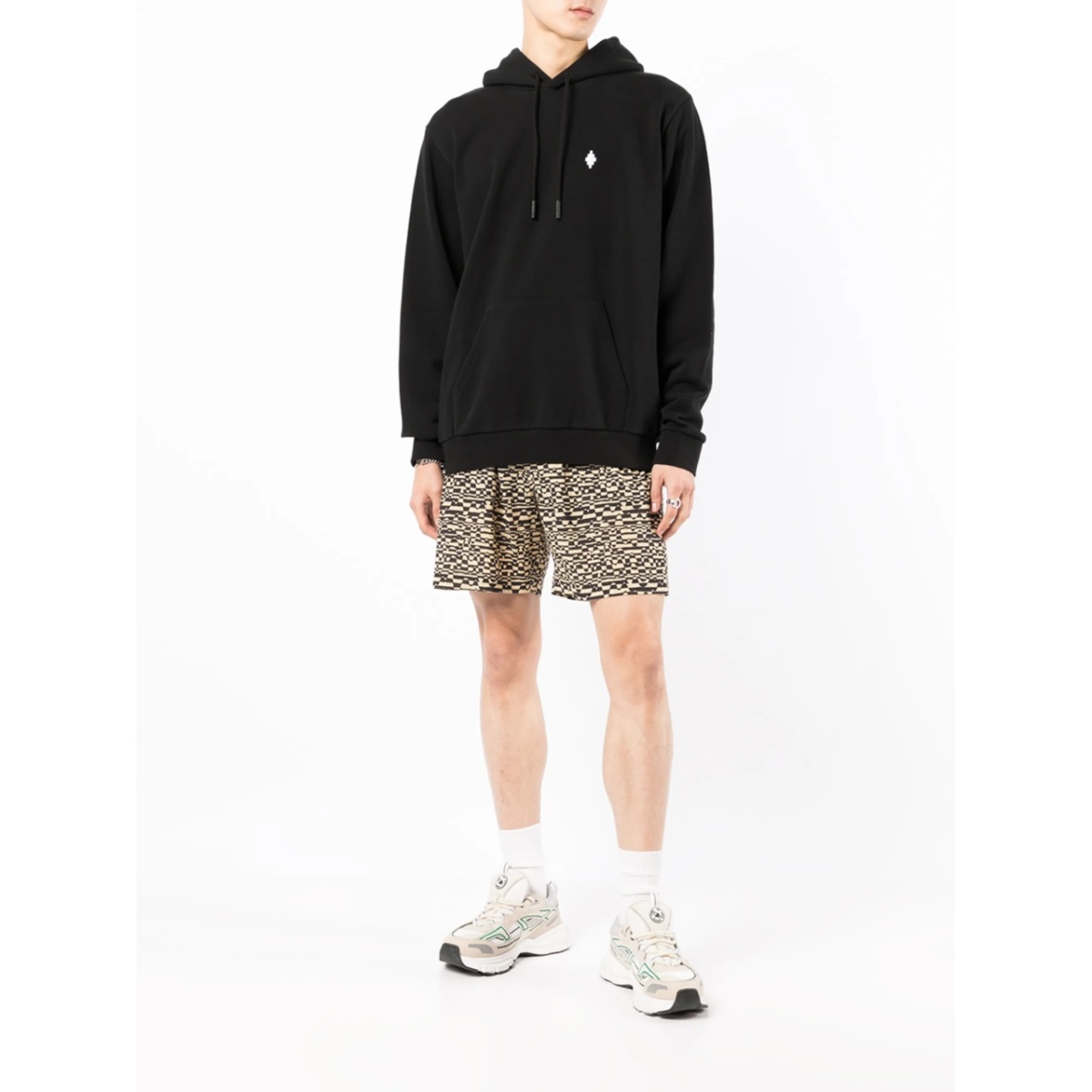 logo-print cotton drawstring hoodie - Img 2