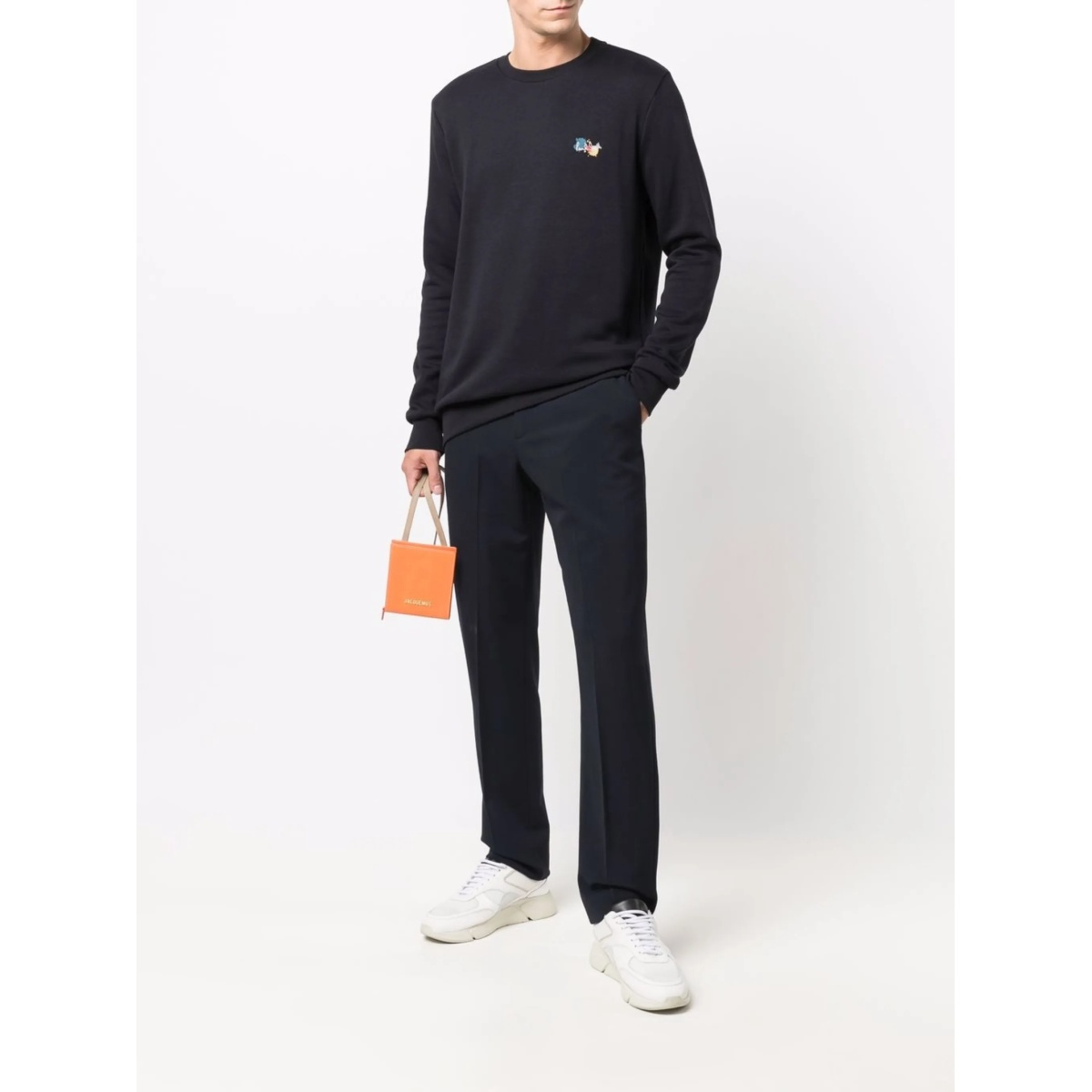 logo-print crew-neck sweatshirt - Img 2
