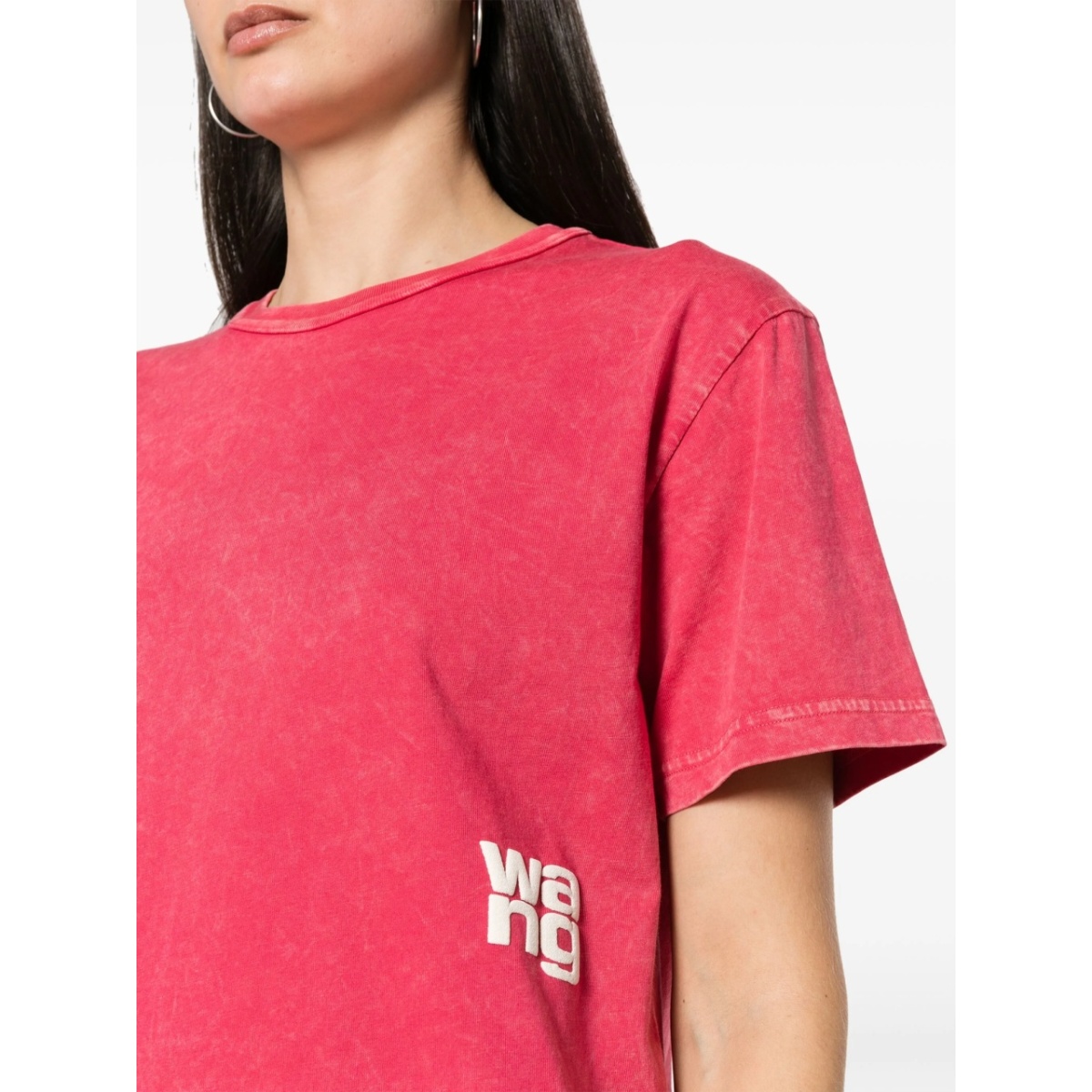 logo-print faded-effect T-shirt - Img 5