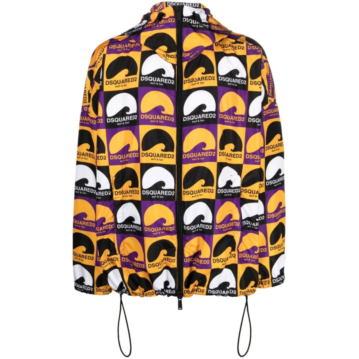 logo-print hooded jacket