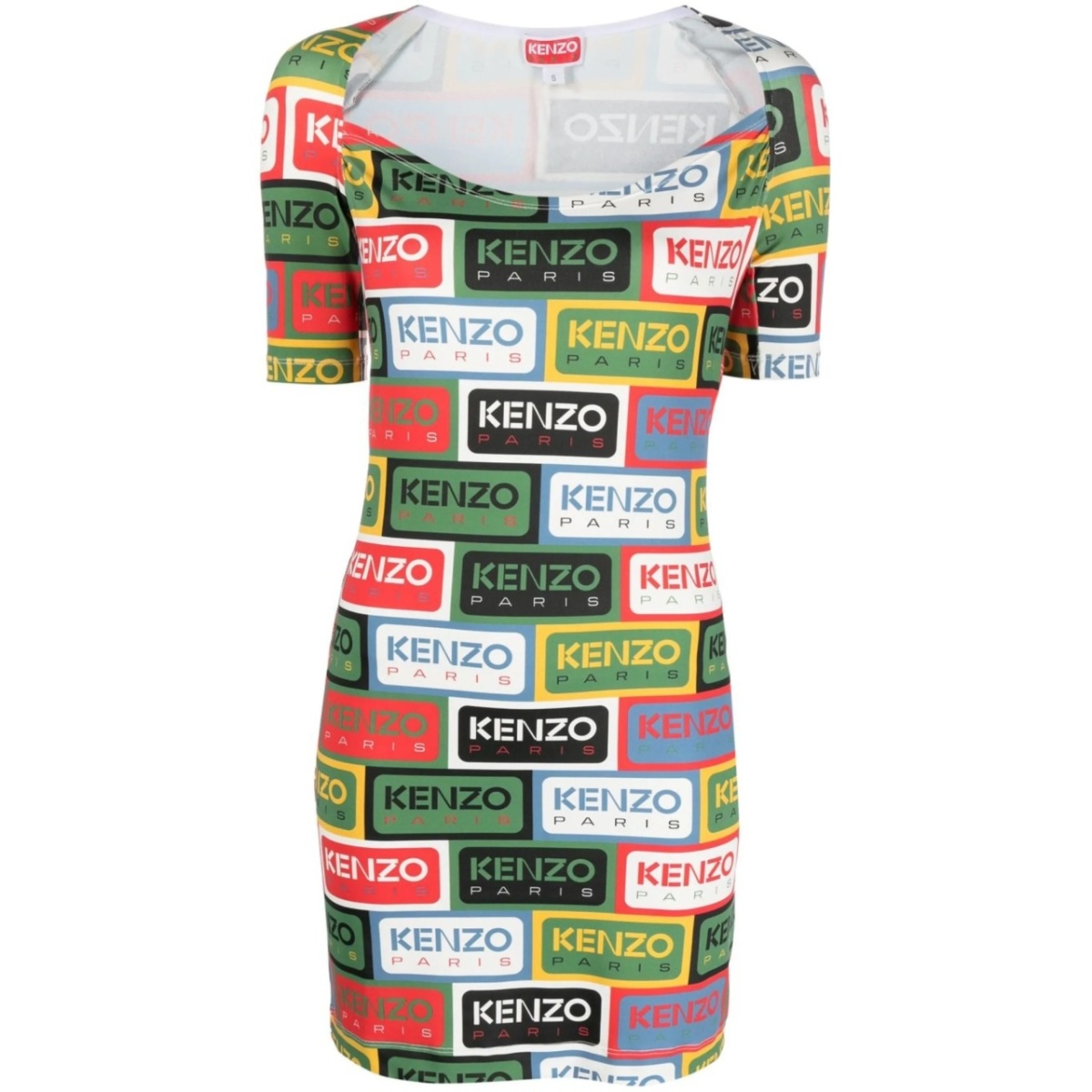 logo-print minidress