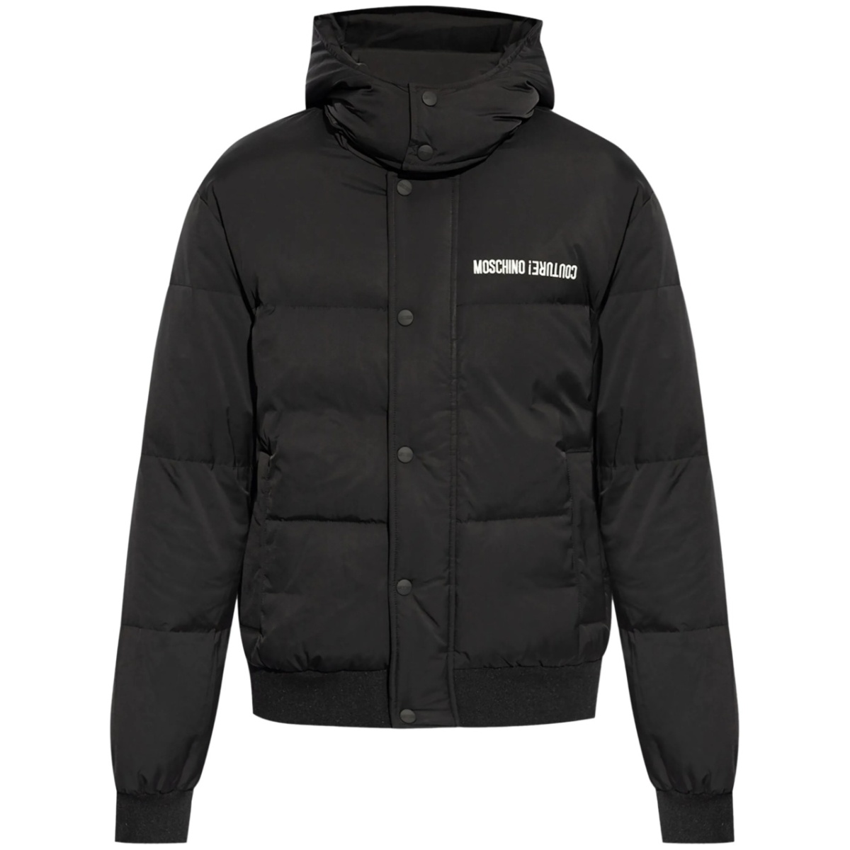 logo-print padded jacket