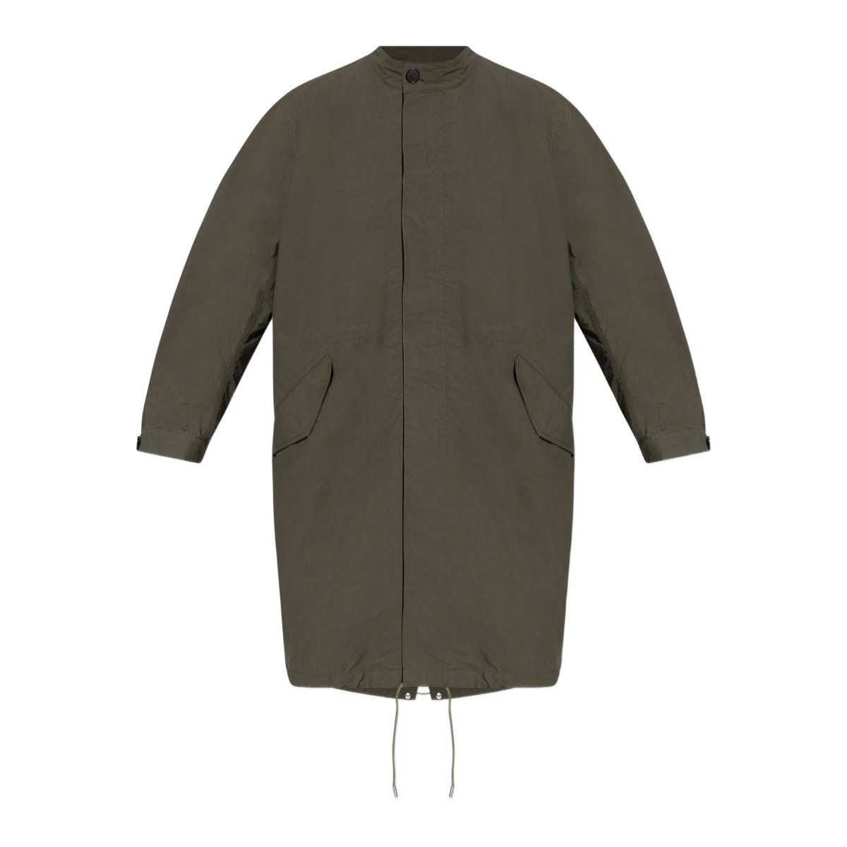logo-print parka coat