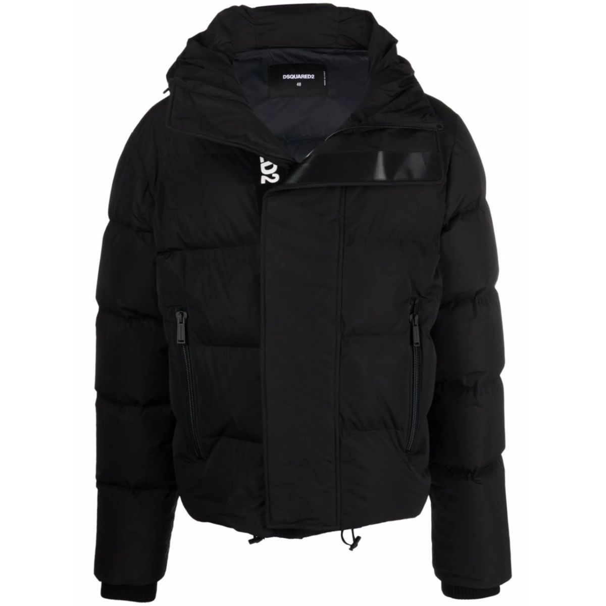 logo-print puffer coat