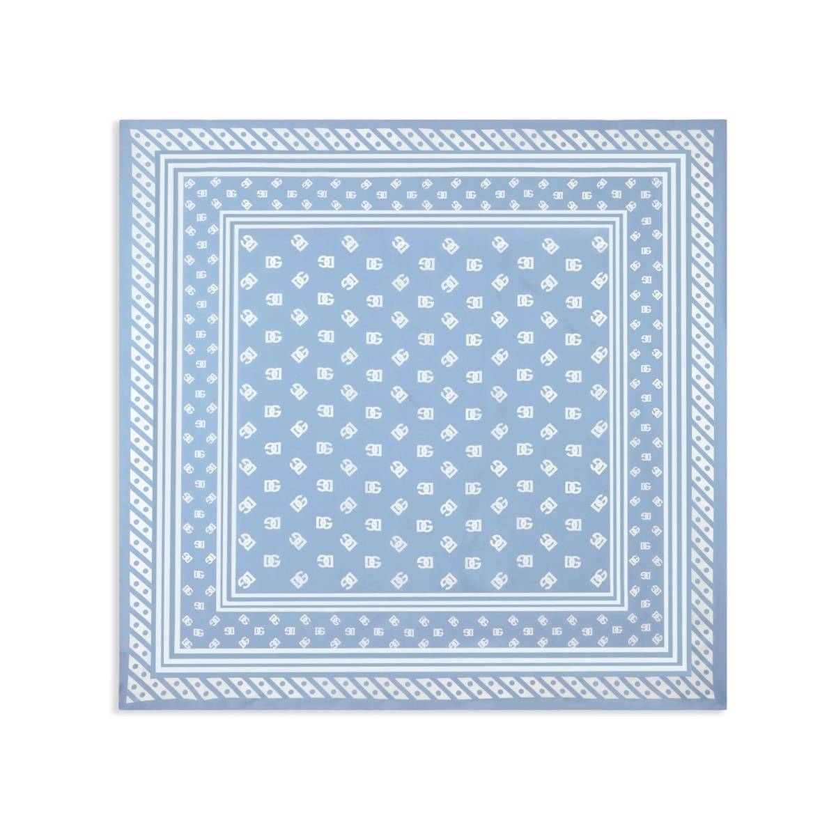 logo-print silk scarf