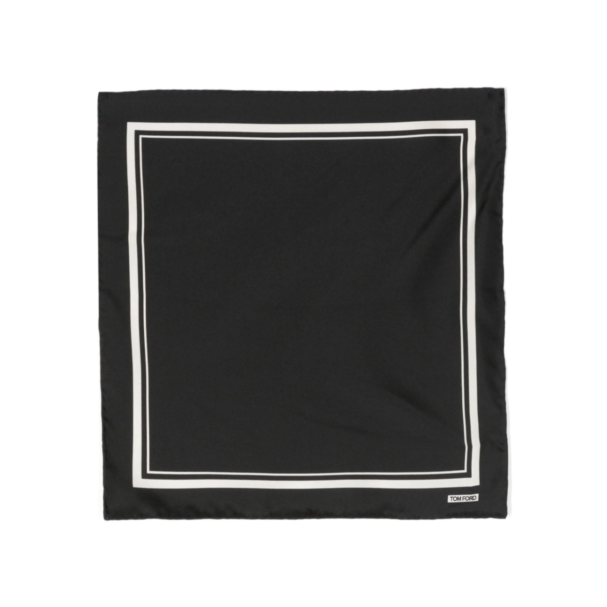 logo-print striped silk scarf
