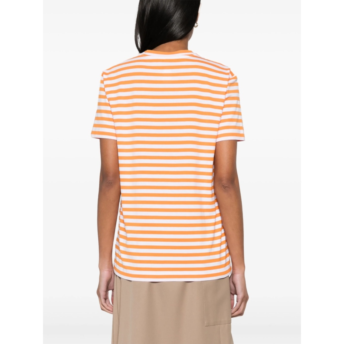 logo-print striped T-shirt - Img 4