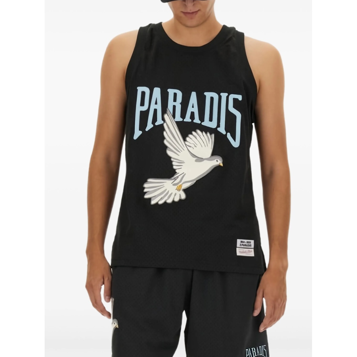 logo-print tank top