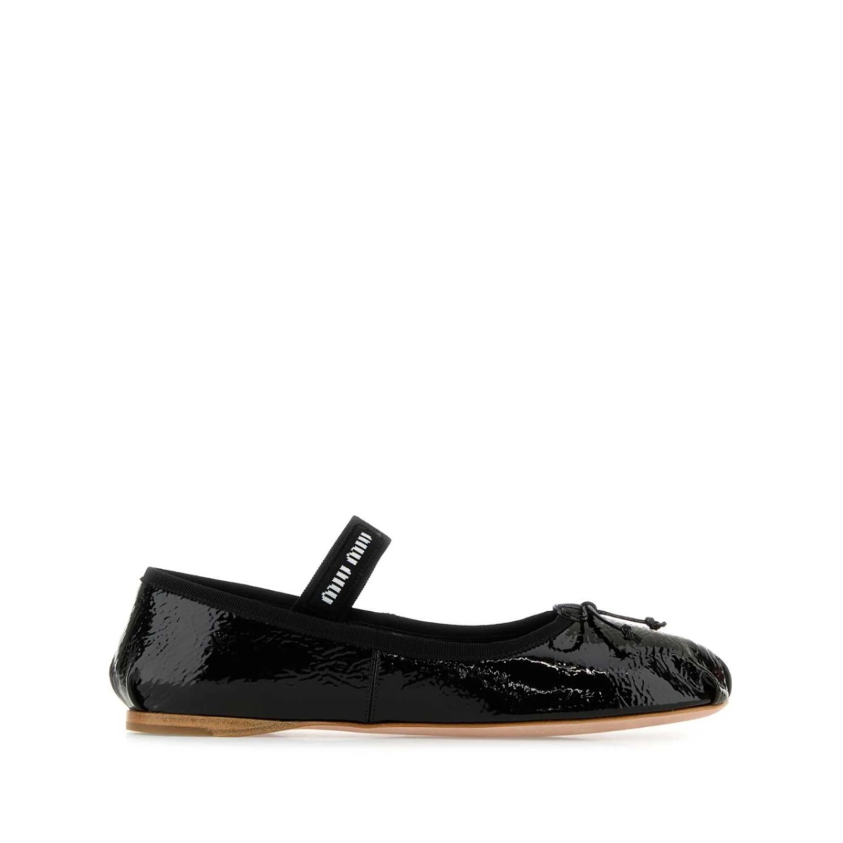 logo-strap ballet flats