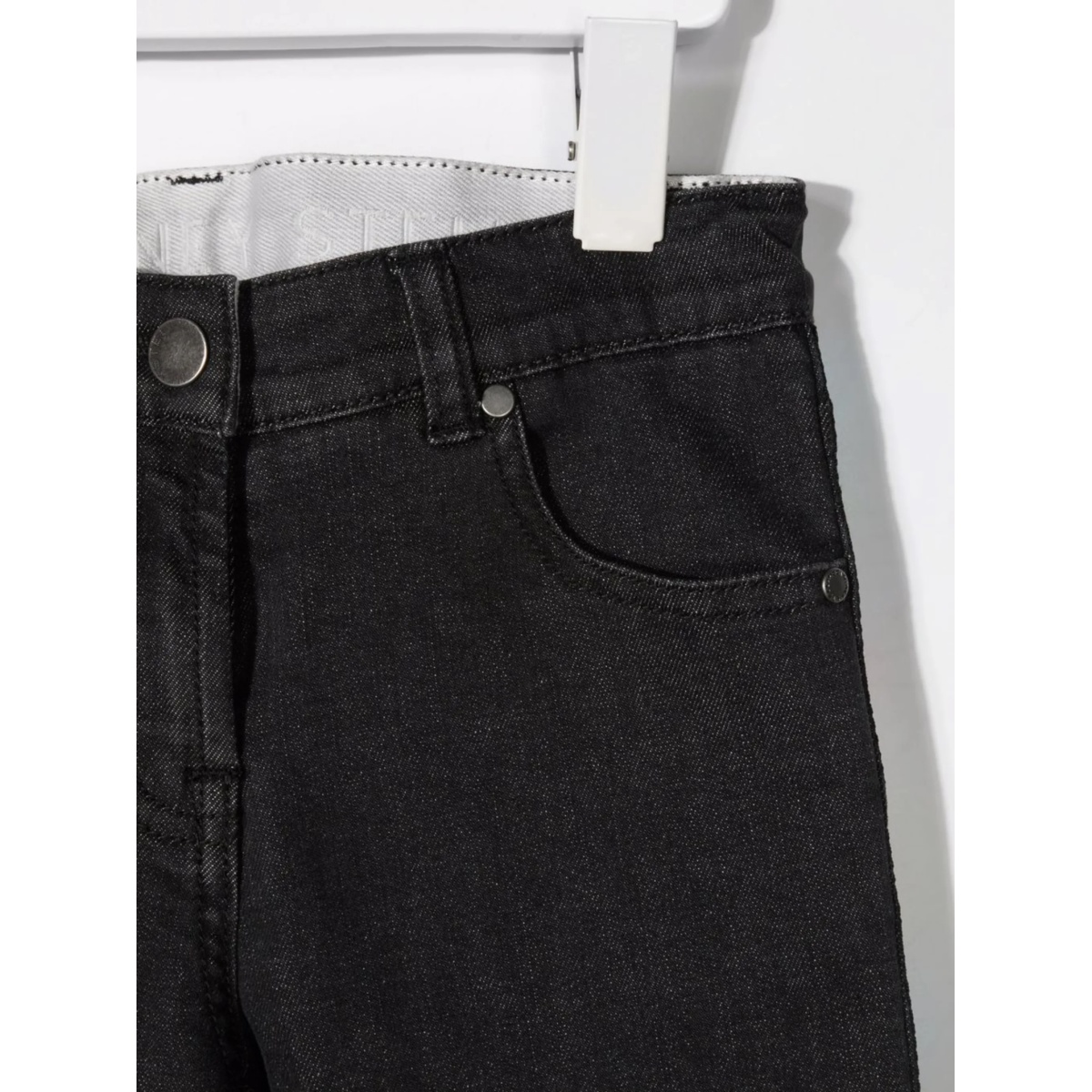 logo-stripe denim jeans - Img 3