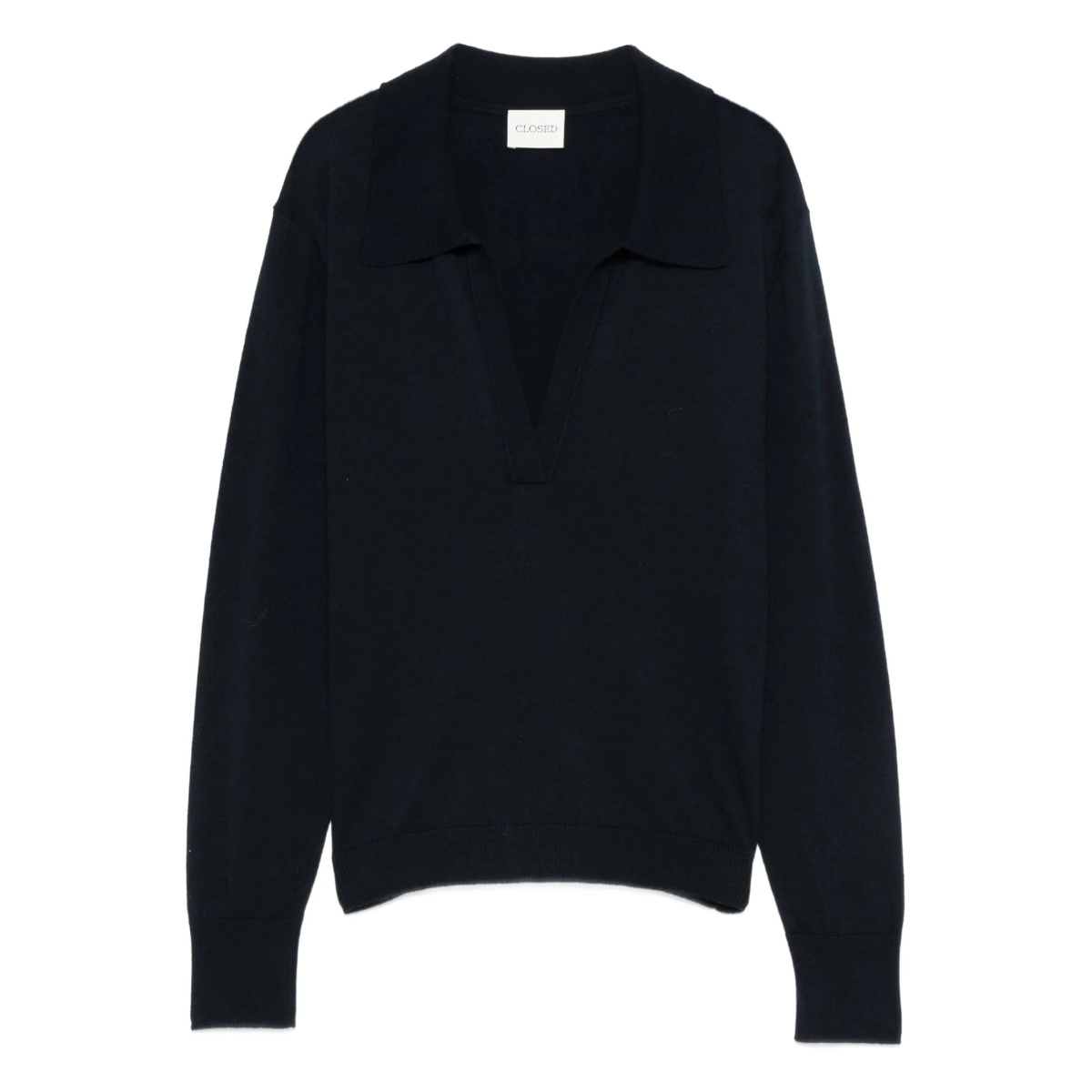long-sleeve polo top