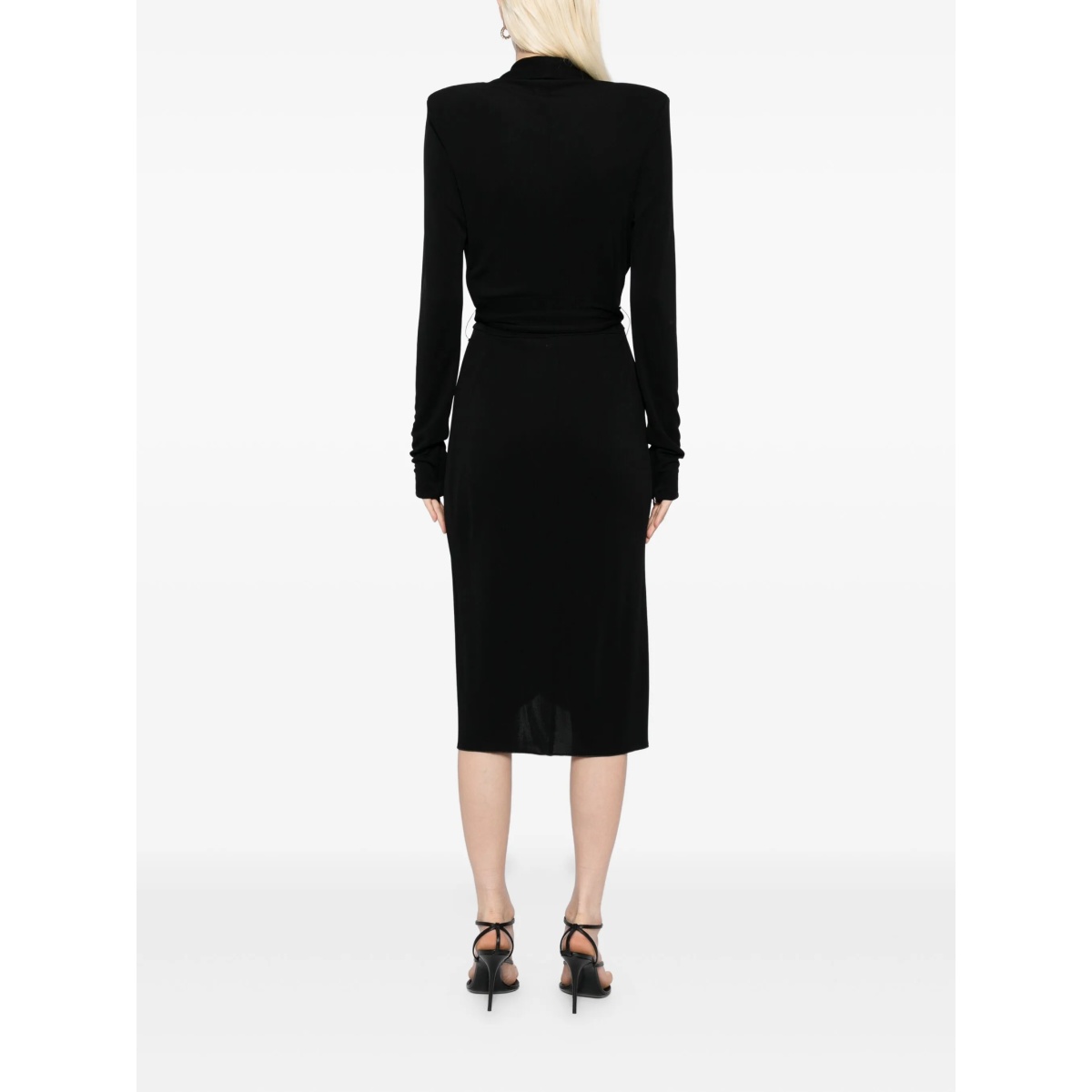 long-sleeves wrap dress - Img 4