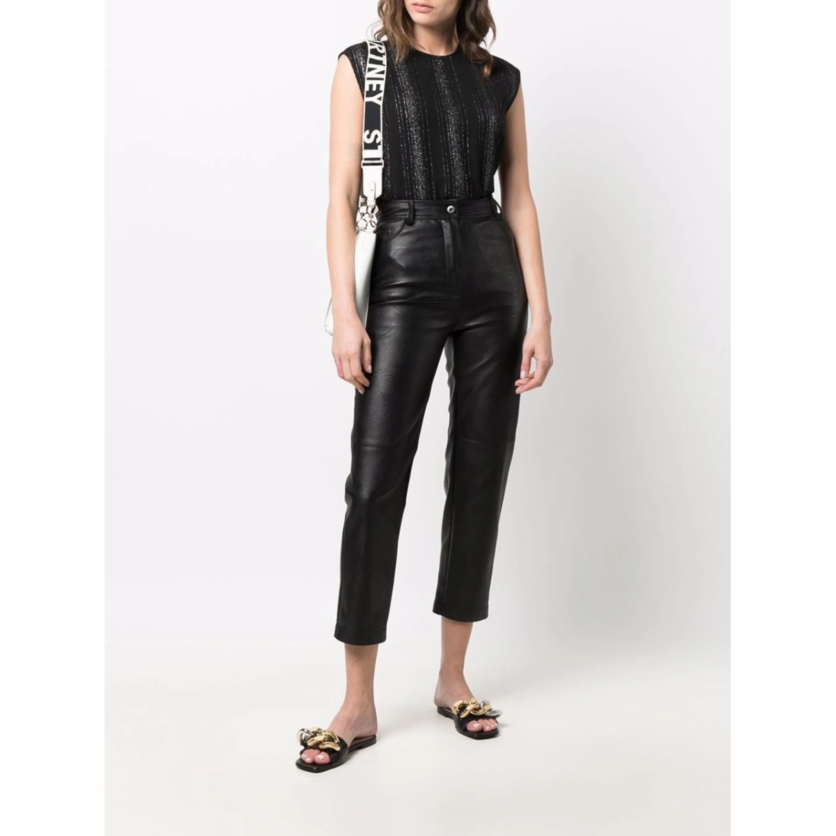lurex striped sleeveless blouse - Img 2