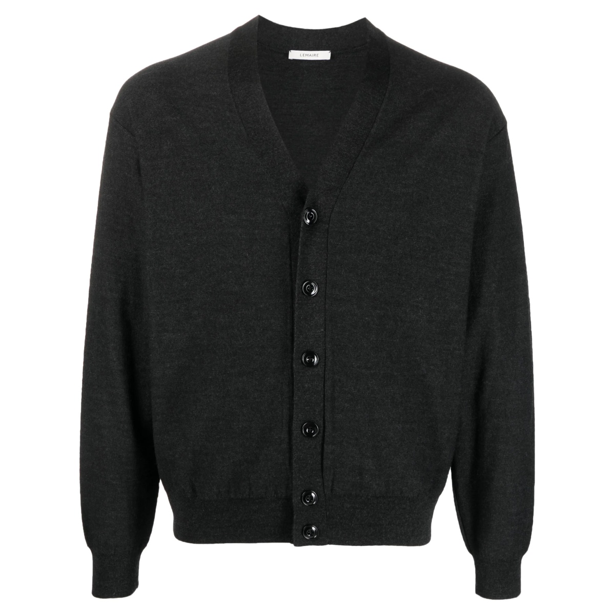 mélange-effect wool blend cardigan