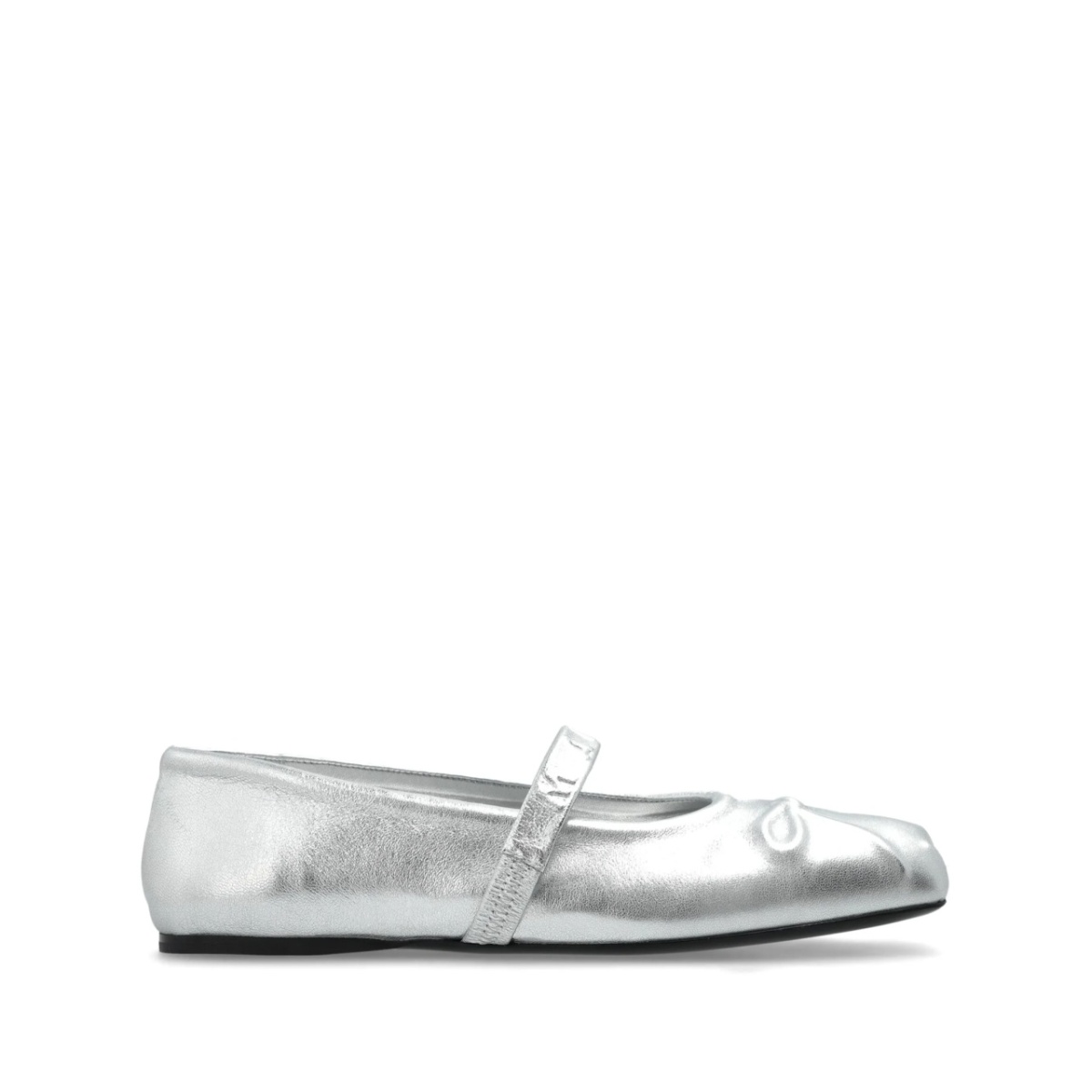 metallic ballerina shoes