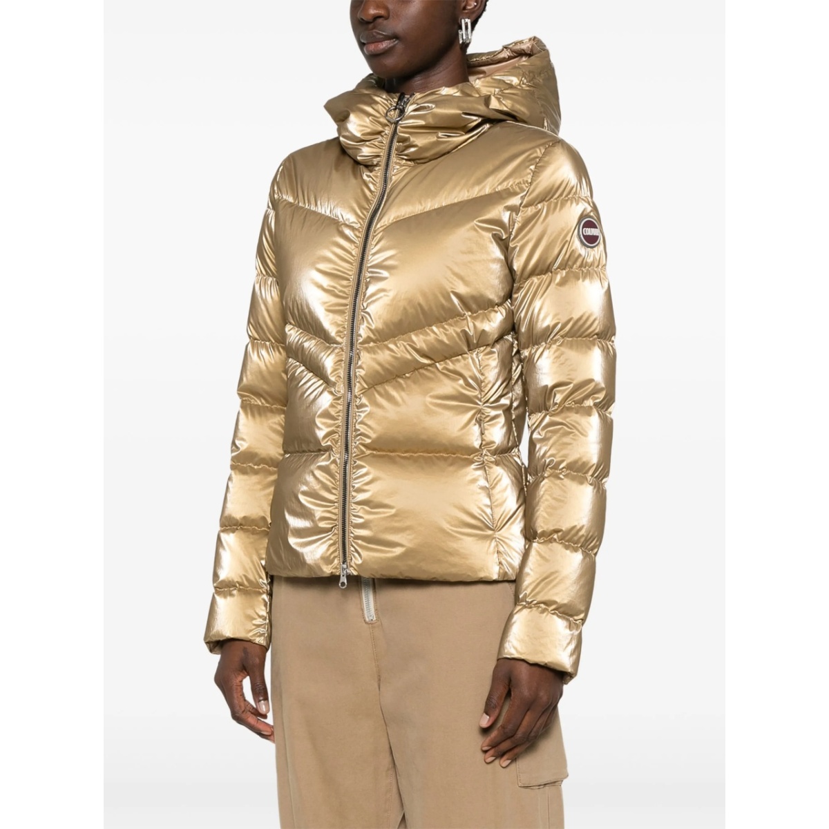 metallic-effect down jacket - Img 3