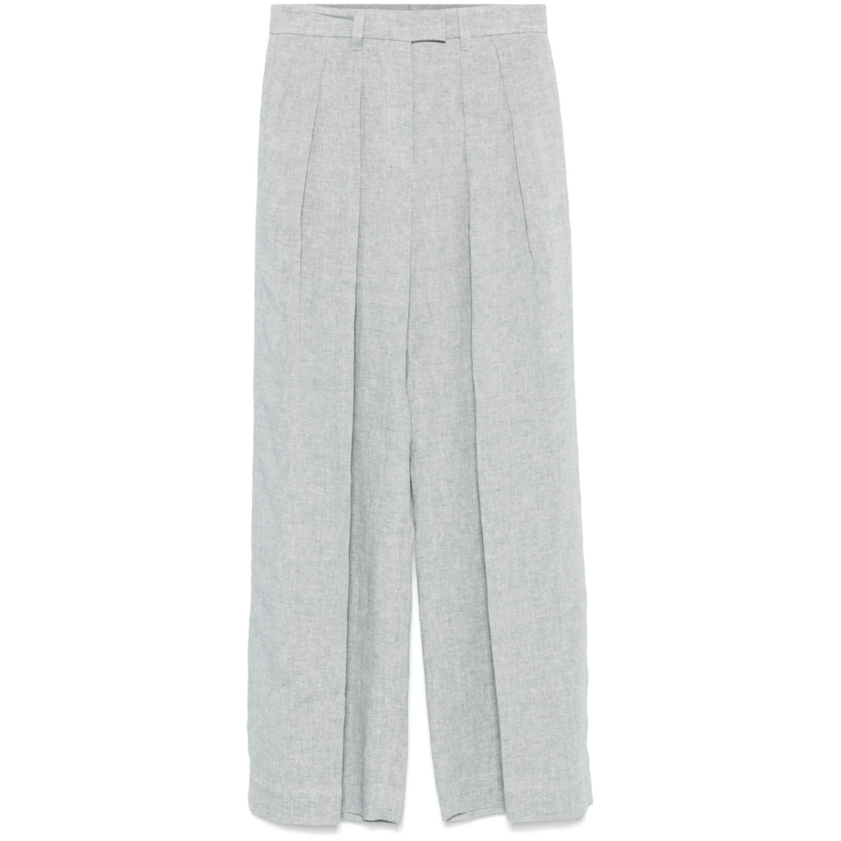 metallic-threading trousers