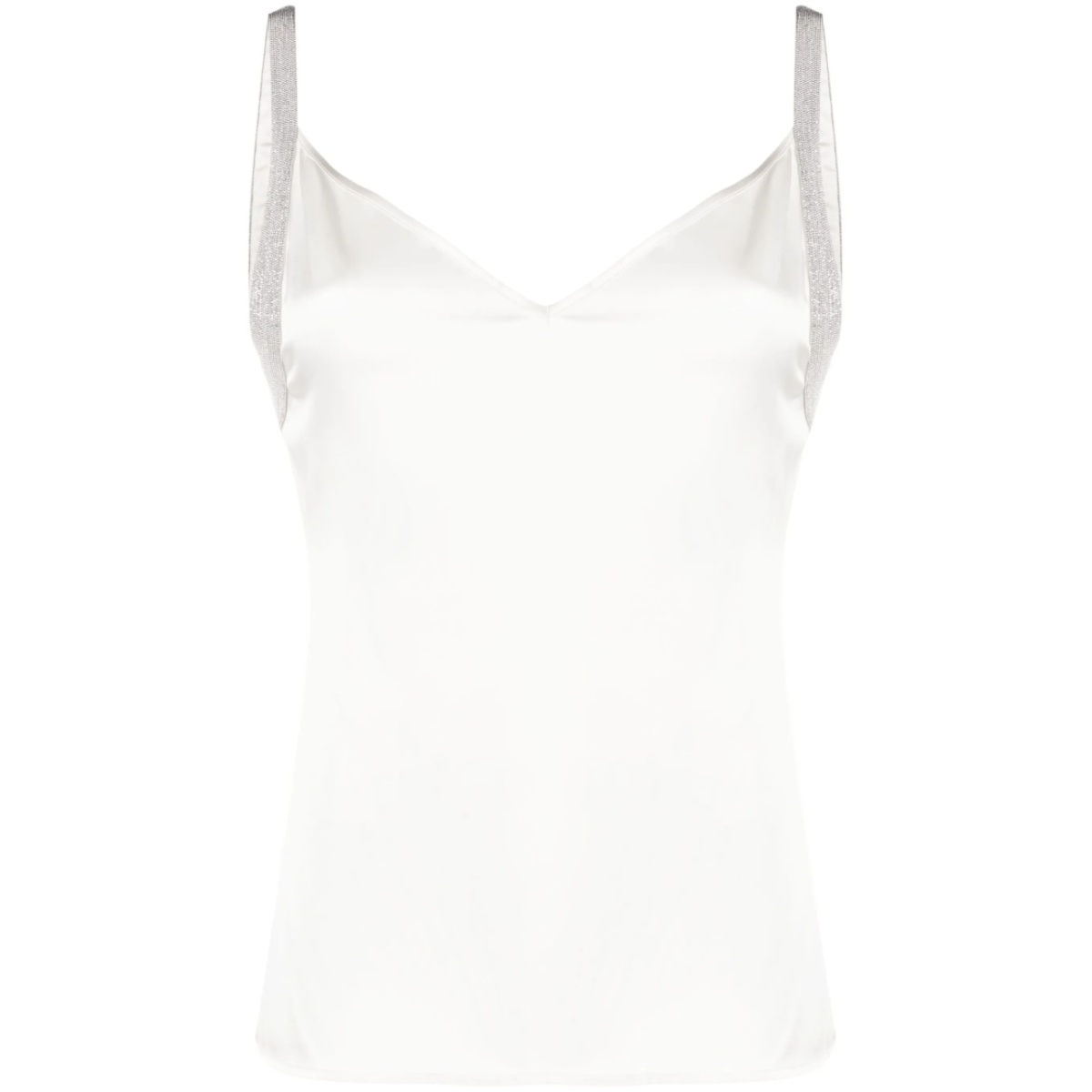 metallic-trim satin camisole